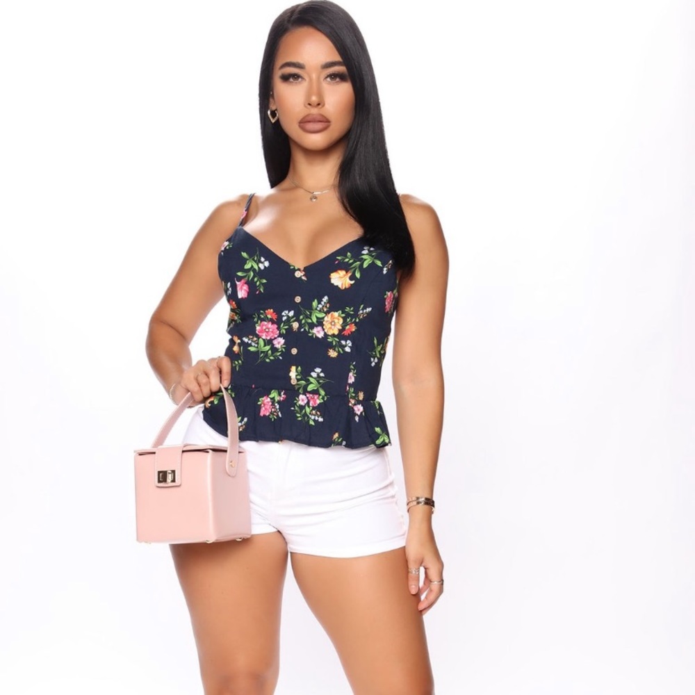Fashion nova flower print tank top